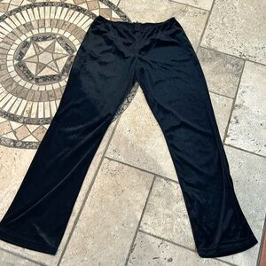 Black Wide Leg Velvet Pants